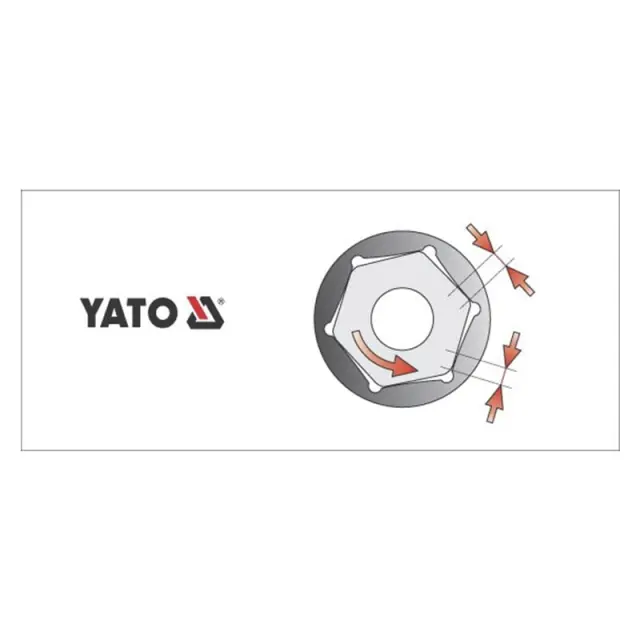 Yato Καρυδάκι Εξάγωνο 1/2" 32mm YT-1220 2