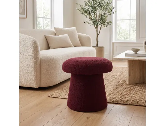 Σκαμπό Μανιτάρι με διαστάσεις 43x38cm - Burgundy AAK400130