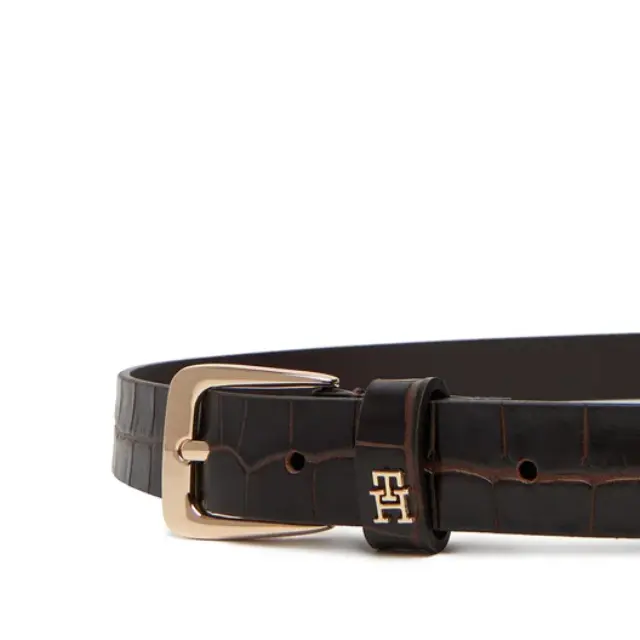 Γυναικεία Ζώνη Tommy Hilfiger 2.5cm AW0AW17975-GSZ Καφέ Κροκό Καφέ - 95 2