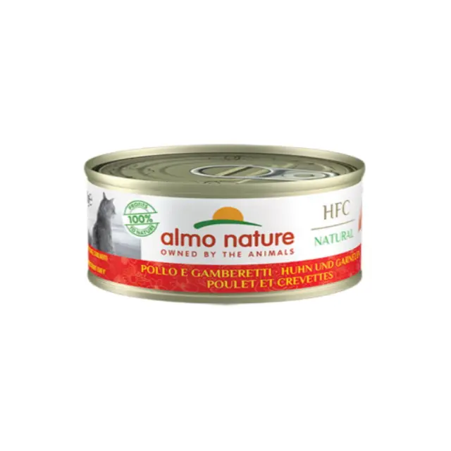 Almo Nature Cat Adult HFC Natural Κονσέρβα Κοτόπουλο & Γαρίδες 70gr Μονόχρωμο