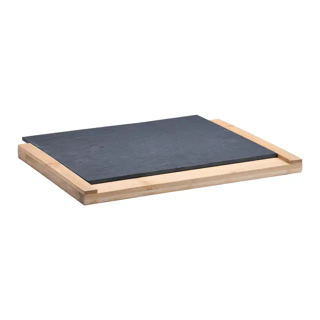 Master Pro Foodies Επιφάνεια Κοπής από Bamboo και Σχιστόλιθο 35 x 25 x 2cm