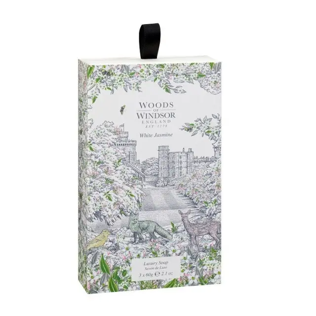 WOODS OF WINDSOR Luxury Soap Jasmine Σαπούνια πολυτελείας με άρωμα Γιασεμί 3 x 60 gr 2