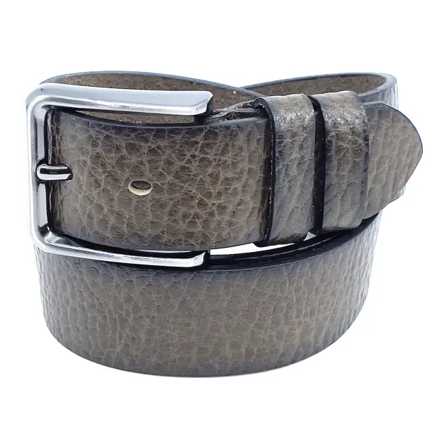 Λαδί Δερμάτινη Ζώνη Full Grain 4 cm