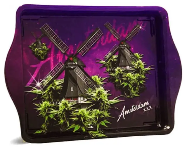 Rolling Tray Δίσκος «Violet Weed Mills» Mini (21x15cm)