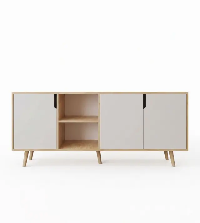 Κονσόλα FLEFLOR Sapphire Δρυς / Λευκό 180x45x80