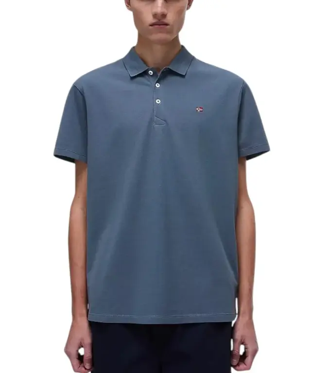 Napapijri - Ανδρικό T-shirt Polo Ealis SS Regular Fit NP0A4H8B-G1Y Γκρι - M 3
