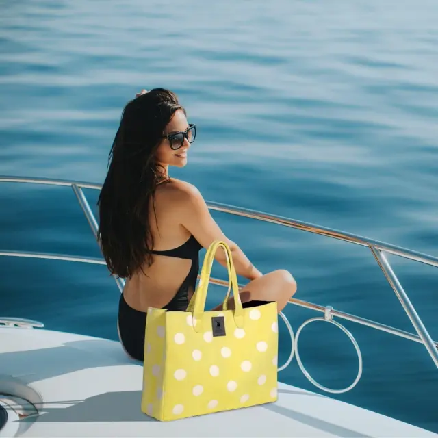 Τσάντα Θαλάσσης 50Χ38 Βαμβακερή Essential Greenwich Polo Club 3737 Κίτρινο