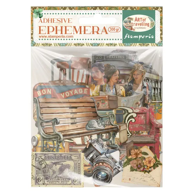 Αυτοκόλλητα Die Cuts-Ephemera Stamperia, Art of Travelling
