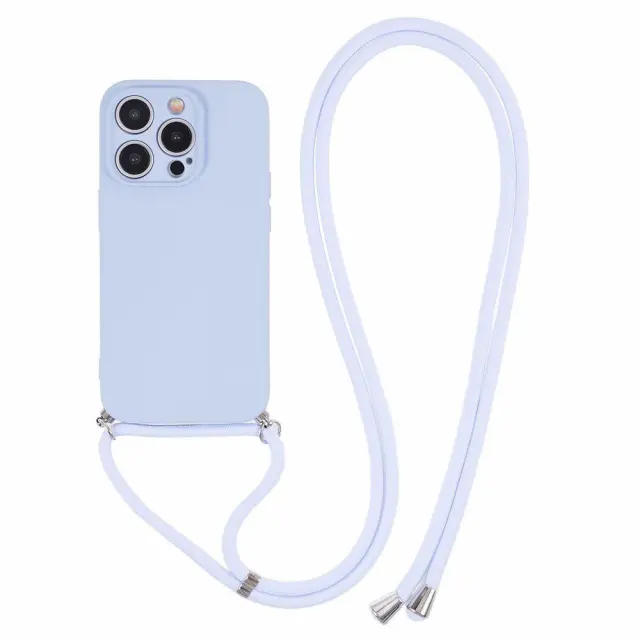 Θήκη με Κορδόνι για τον Λαιμό για iPhone 15 Pro- Light Purple OEM