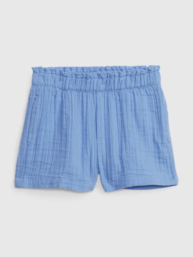 Μπλε Νηπιακό Crinkle Gauze Pull-On Σορτς shirting blue - 5YRS