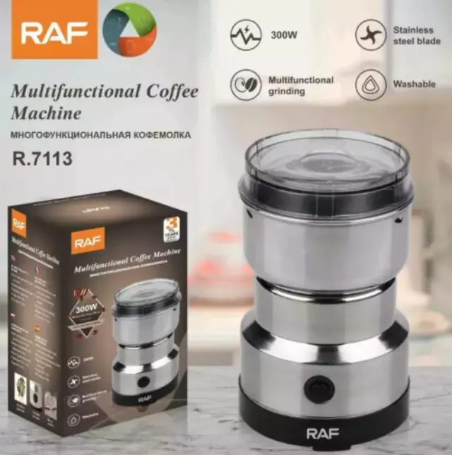 Raf R.7113 Ηλεκτρικός Μύλος Καφέ 150W με Χωρητικότητα 50gr Ασημί 2