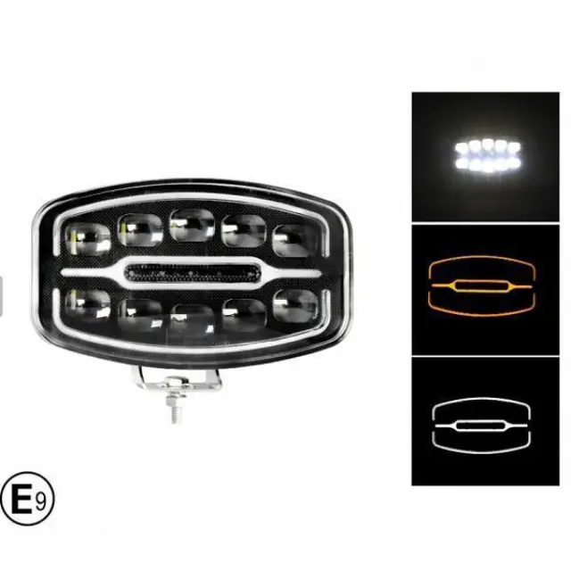 Προβολέας LED αυτοκινήτου 10″ 10 LED 12-24V JN-2853-95 Πορτοκαλί / Λευκό