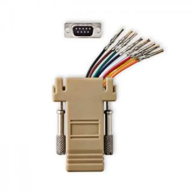 Αντάπτορας D-Sub 9 pin θηλ. - RJ45 (8P8C) θηλ., σε ivory χρώμα. 2