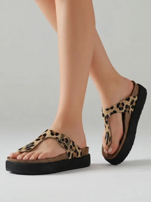 Genuins Πέδιλα Γυναικείο HT Prints GEN/ROSAS PLATFORM G106875 LEOPAR - 40 2
