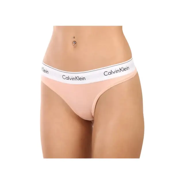 Calvin Klein Γυναικείο String Thong Modern Cotton, Χρώμα Melon Frenzy 3