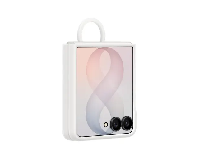 EF-EF776CWE Samsung Silicone Magnetic Cover with Ring for Galaxy Z Flip 8 Cream 2