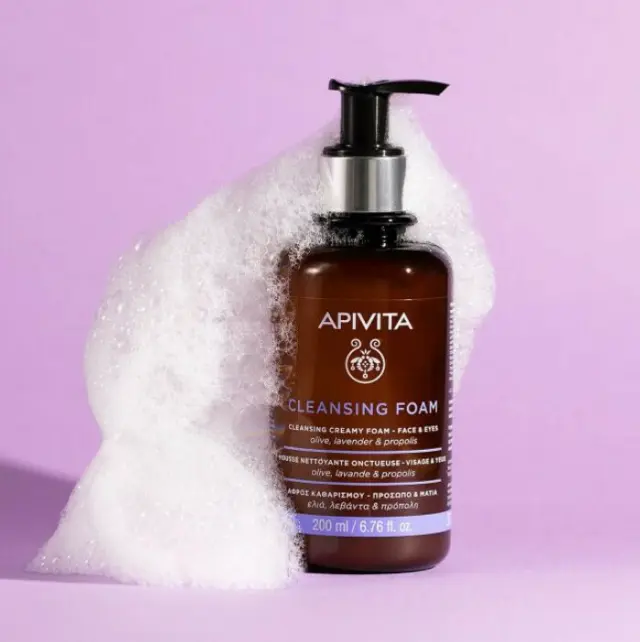 Apivita Olive, Lavender & Propolis Olive, Lavender & Propolis Αφρός Καθαρισμού Προσώπου & Ματιών 200ml