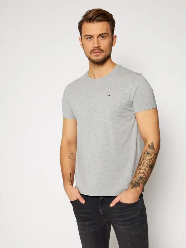 Tommy Hilfiger - Ανδρικό T-shirt Tjm Original Jersey Tee Regular Fit DM0DM04411-038 Γκρι - XS