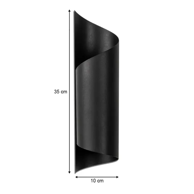 Απλίκα τοίχου Sivani Megapap E27 μεταλλική χρώμα μαύρο Φ10x35εκ. 2