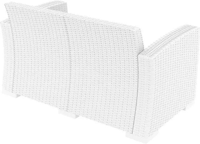 Καναπές Διθέσιος MONACO Λευκό PP 140x79x79cm 3