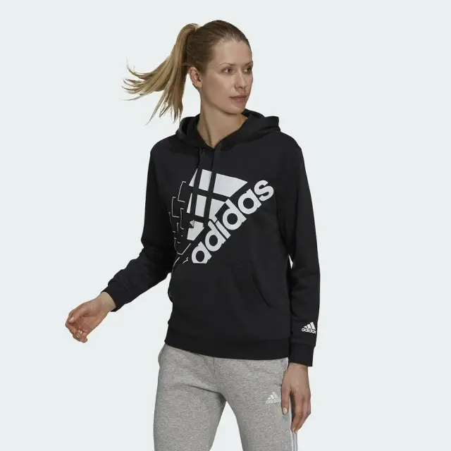 adidas Brand Love Relaxed Hoodie (GS1360-Black) - Μαύρο - XS