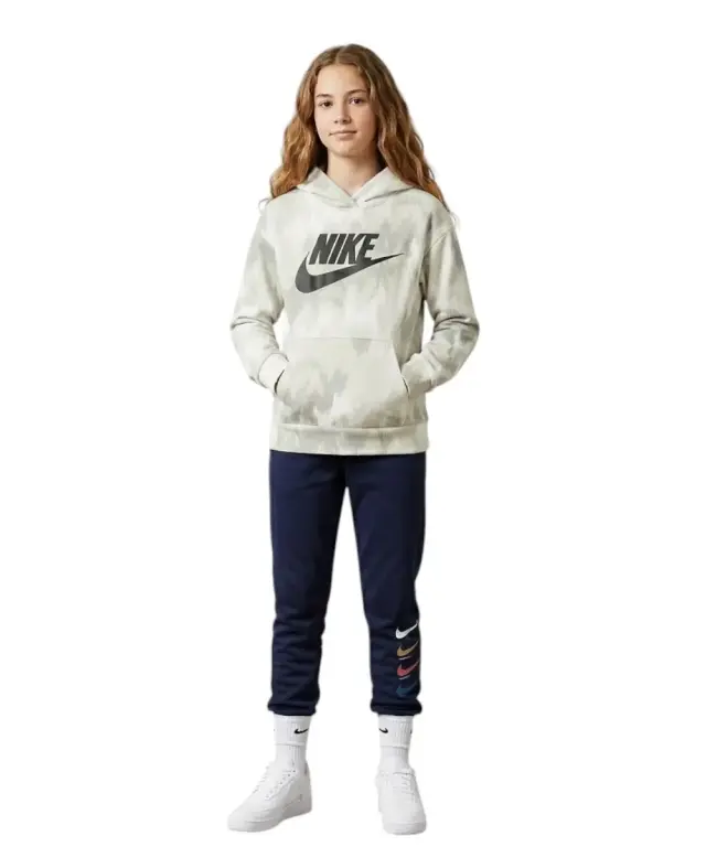 Nike - Παιδική Μπλούζα Φούτερ Printed Hoodie 36K428-063 Γκρι/Λευκό - 6/7 ετών 3