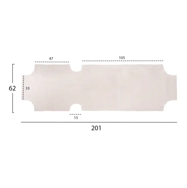 ΠΑΝΙ TEXTILENE 600gr/m2 ΑΝΤΑΛΛΑΚΤΙΚΟ ΞΑΠΛΩΣΤΡΑΣ FB95072.03 ΛΕΥΚΟ 200x62 εκ. 2