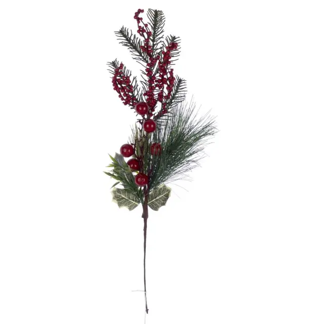 Κλαδάκι Πεύκο Γκι Με Berries 52x19cm