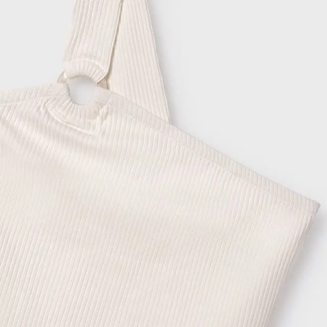 Junior 10 έως 18 ετών Μπλούζα ασύμμετρη Better Cotton εκρού - 10Ε 2