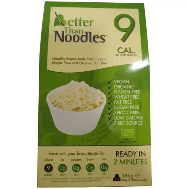 Noodles Konjac (Γλυκομαννάνη), Better Than Pasta, Bio, 385γρ