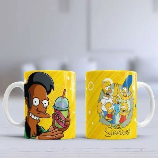 Kούπα κεραμική λευκη 330ml Simpsons - Apu Nahasapeemapetilon η κούπα είναι με συσκευασία δώρου