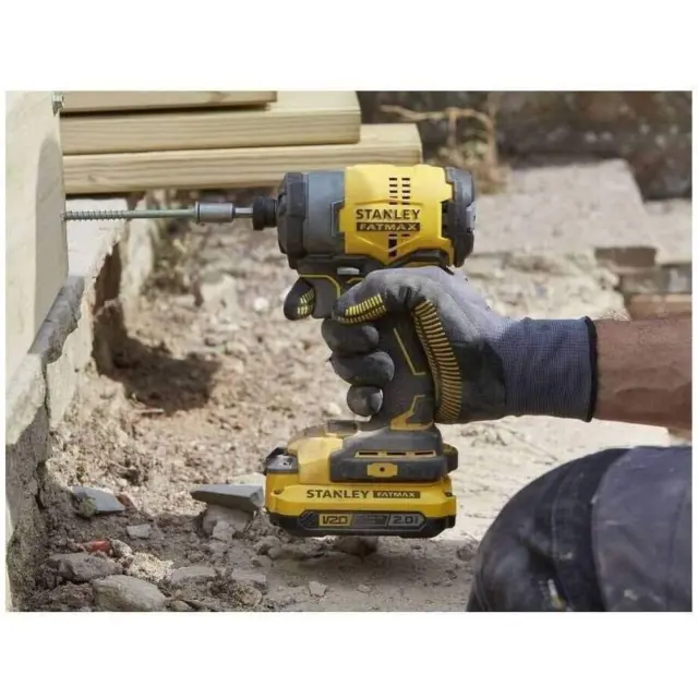 Stanley Fatmax SFMCF820D2K - Brushless Κρουστικό Κατσαβίδι Μπαταρίας 18V σε Βαλίτσα Μεταφοράς με Φορτιστή και 2 Μπαταρίες 2.0Ah (2×2.0Ah) 2