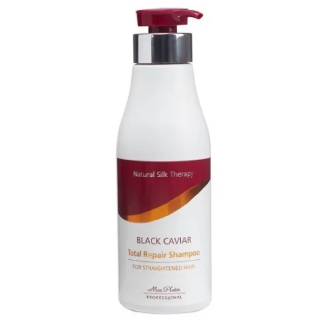 Mon Platin Natural Silk Therapy Black Caviar Total Repair Shampoo for Straightened Hair 500ml