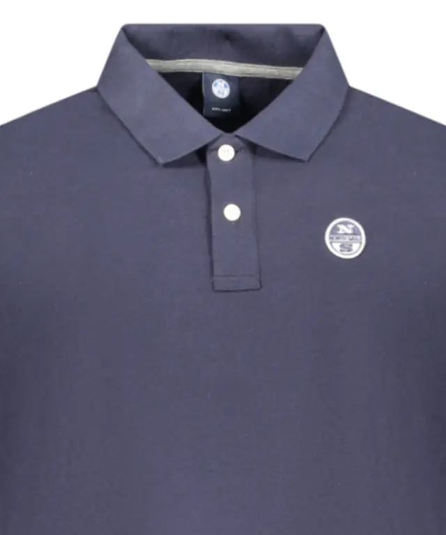 North Sails - Ανδρικό T-shirt Μακρυμάνικο Polo 995021-000-0802 Μπλε Σκούρο 3