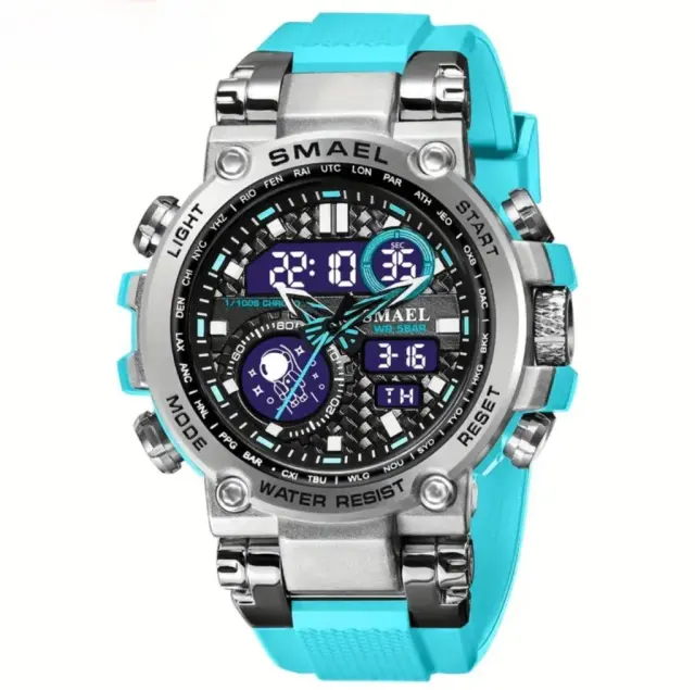 SMAEL Dual Time Digital Watch Multi Function Sports