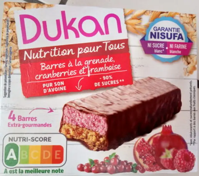 Dukan Γκοφρέτα Βρώμης με Σοκολάτα και Μούρα, Συσκευασία των 4 Τεμαχίων, 120γρ