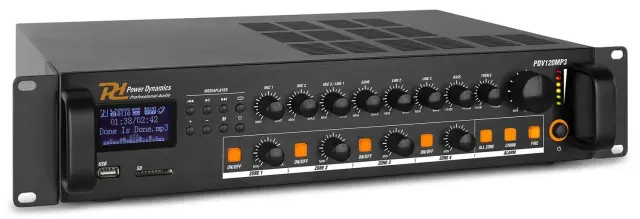 POWER DYNAMICS PDV120MP3 PA ΕΝΙΣΧΥΤΗΣ 4-ΖΩΝΩΝ
