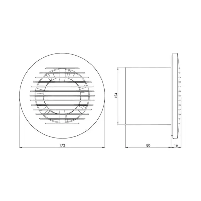 Europlast EA125T - Εξαεριστήρας μπάνιου στρογγυλός με χρονοδιακόπτη 2