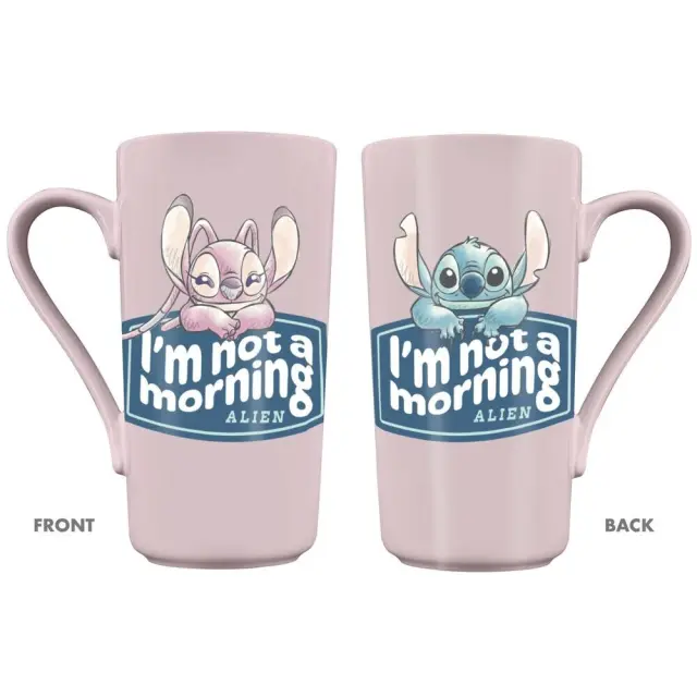 Κούπα κεραμική STITCH + ANGEL - I m not a Morning Alien - Latte Mug 470ml GMG2404352