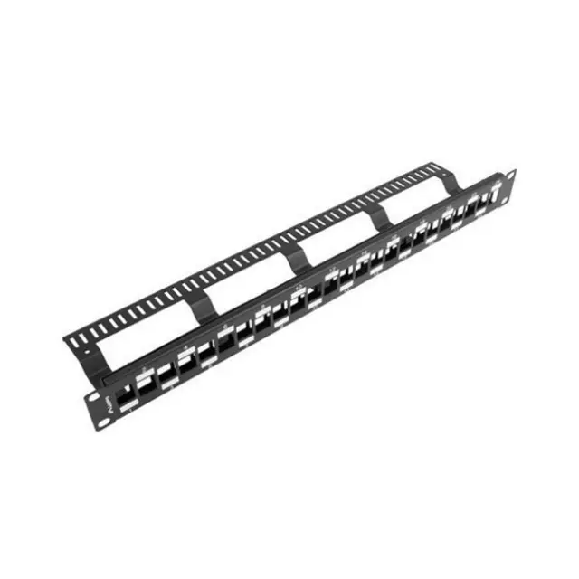 Lanberg Patch Panel Blank 24port 1U 19" Black (PPKS-1224-B