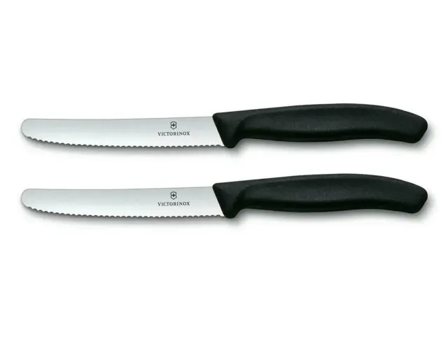 Μαχαίρια Γενικής Χρήσης Victorinox Swiss Classic με μήκος λεπίδας 11cm - Black - 2 τεμάχια6.7833.2 3