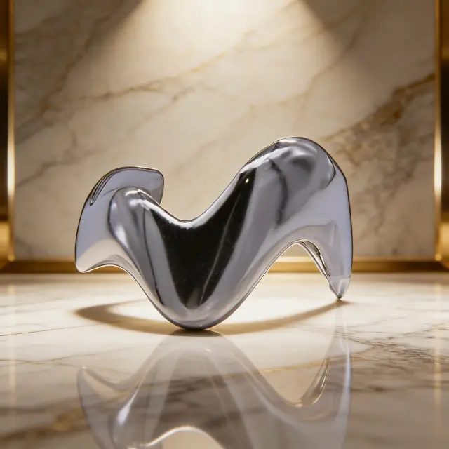 Silver Wave Cuff Bracelet