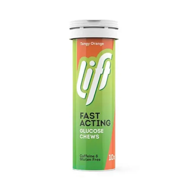 Gluco Tabs Lift Fast Acting Tangy Orange Ταμπλέτες Γλυκόζης με Γεύση Πορτοκάλι, 10 ταμπλέτες