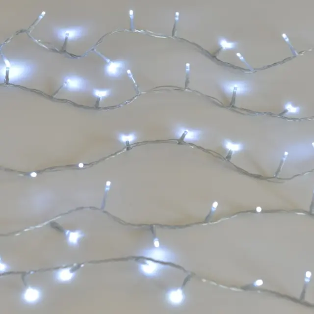 300 LED σε σειρά με πρόγραμμα διάφανο καλώδιο ψυχρό λαμπάκι