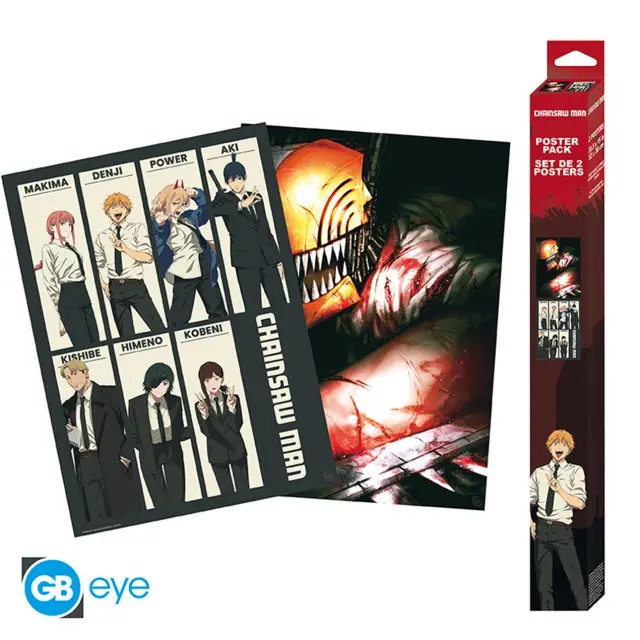 Σετ 2 Αφίσες CHAINSAW MAN - Set 2 Posters Chibi 52x38 - Devil Hunters GBYDCO633
