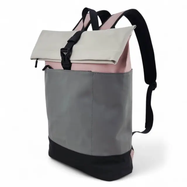 Αδιάβροχο Σακίδιο Πλάτης Rolltop MCAN M-200 για Laptop 15.6” | 30×14×45cm | Εντυπωσιακές Αποχρώσεις - Κόκκινο 2