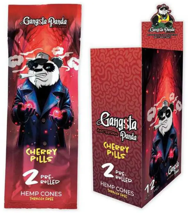 Gangsta Panda Blunt Wraps Πουρόφυλλα - Cherry 2φ.