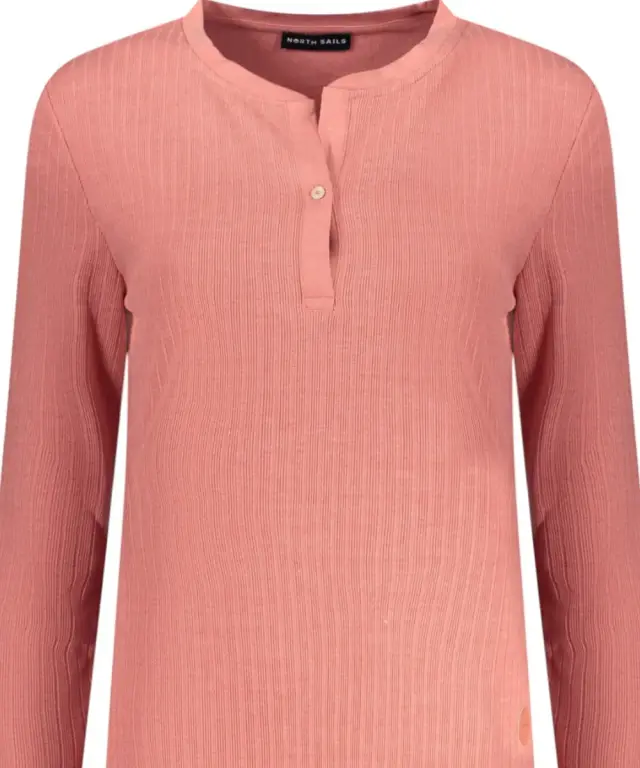 North Sails - Γυναικείο Πουλόβερ Ribbed jersey Henley top 093581-000-0182 Ροζ 3