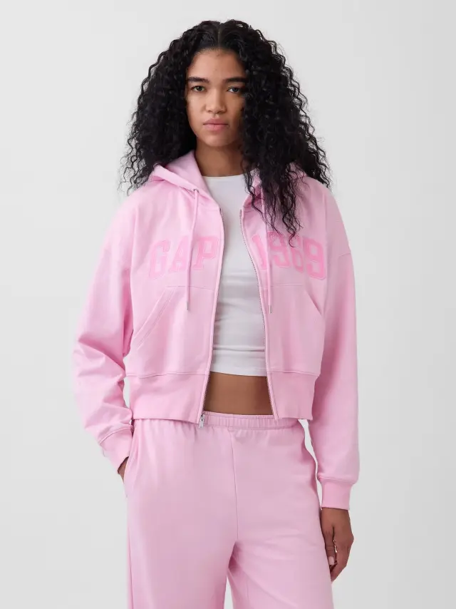 French Terry Oversized 1969 Logo Ζακέτα Φούτερ PRIMROSE PINK - XL