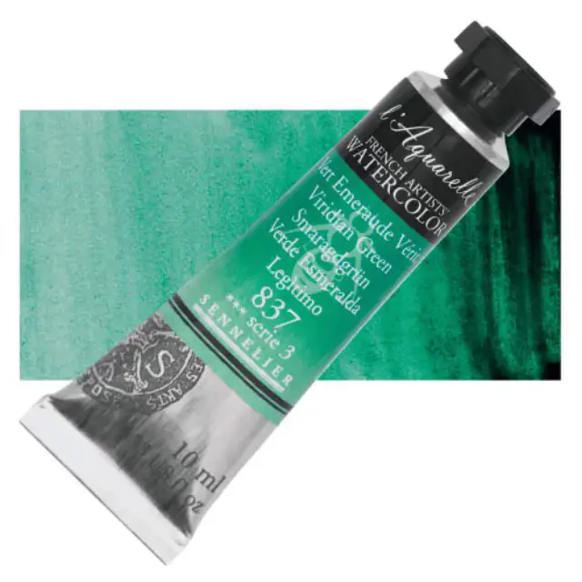 Χρώμα Ακουαρέλας Sennelier l Aquarelle Σωληνάριο 10ml - 837 Viridian Green
